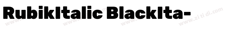 RubikItalic BlackIta字体转换